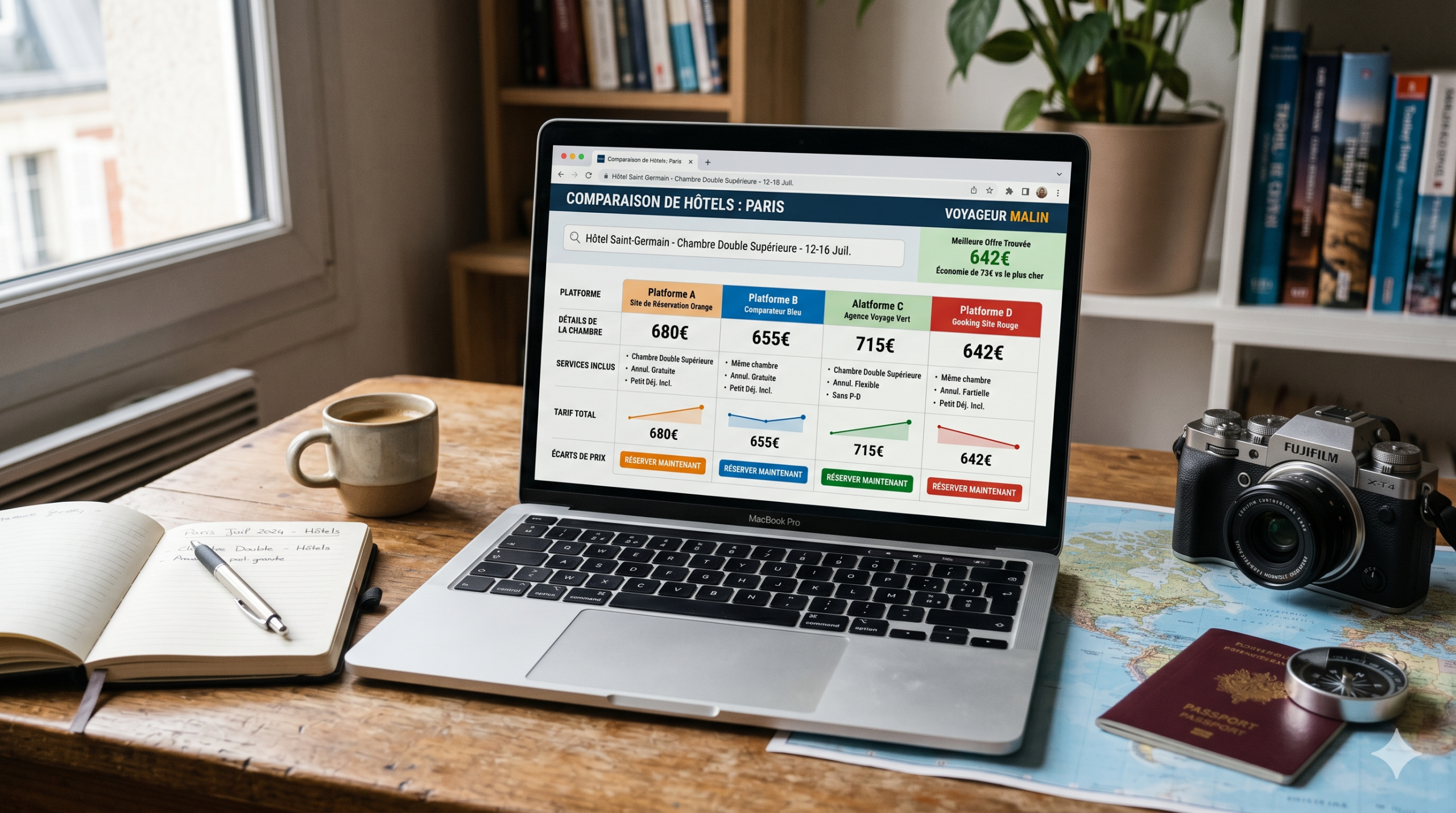 Comparer les prix hôtel sur plusieurs plateformes