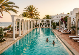 Piscine extérieure d'un hôtel spa à Hammamet