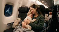 Voyager en avion avec un bébé
