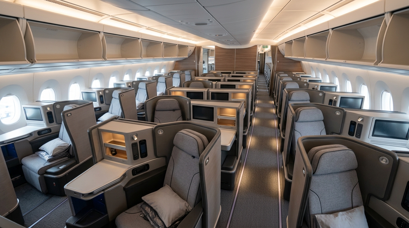 Cabine première classe Singapore Airlines avec suite individuelle
