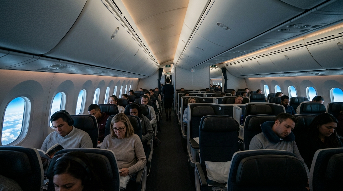 Avion Ethiopian Airlines Dreamliner en vol longue distance