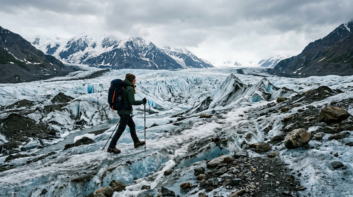 Glacier Kennicott dans le parc national Wrangell-St. Elias en Alaska