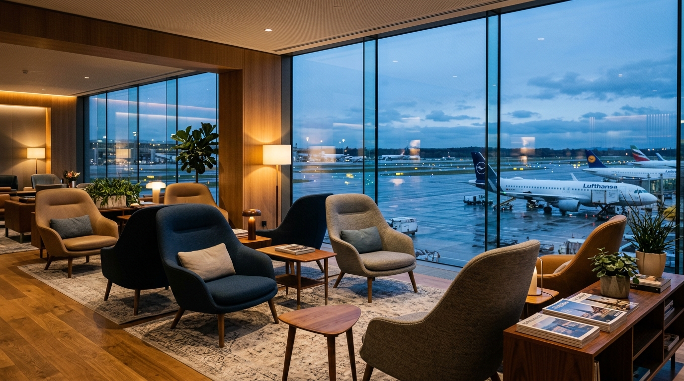 Salon VIP Delta One à l'aéroport de Los Angeles LAX, espace lounge avec sièges premium