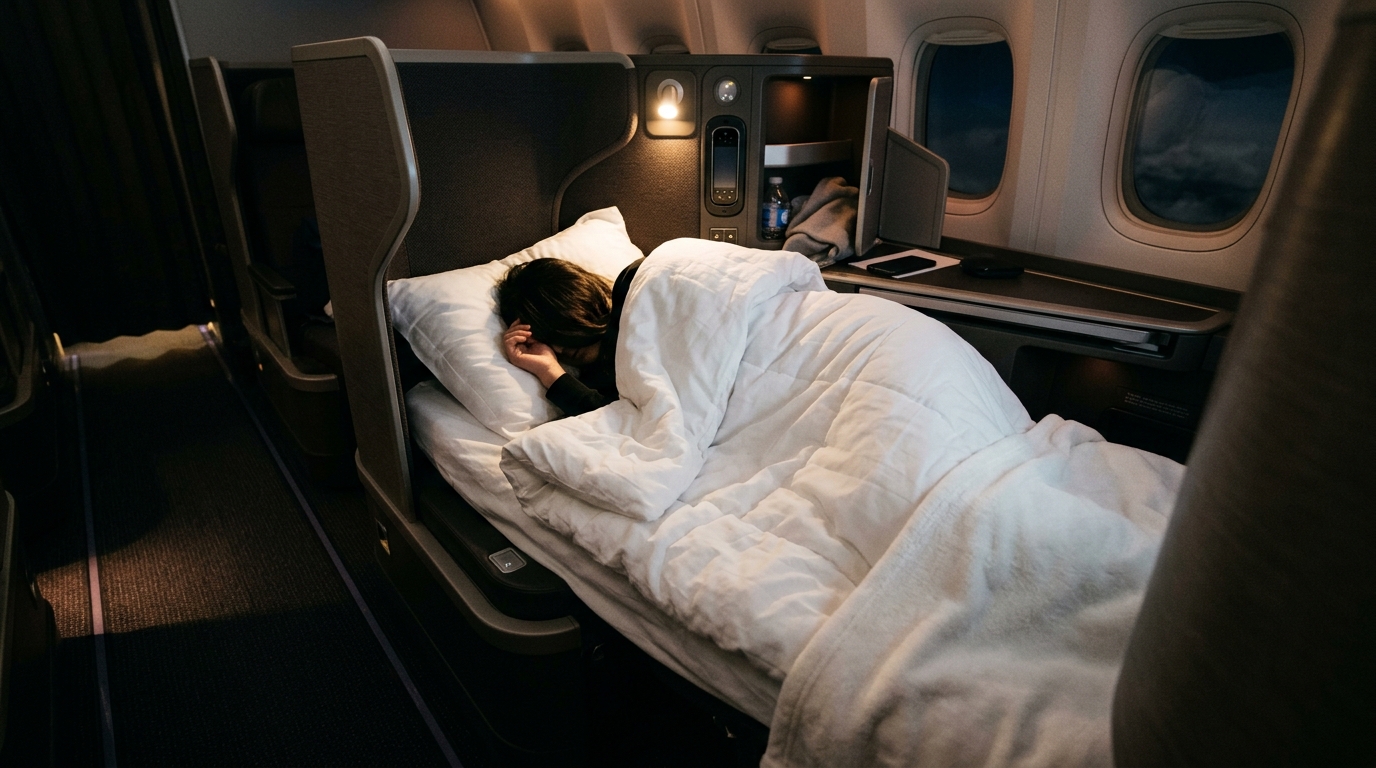 Siège Business Studio Etihad A350 transformé en lit plat