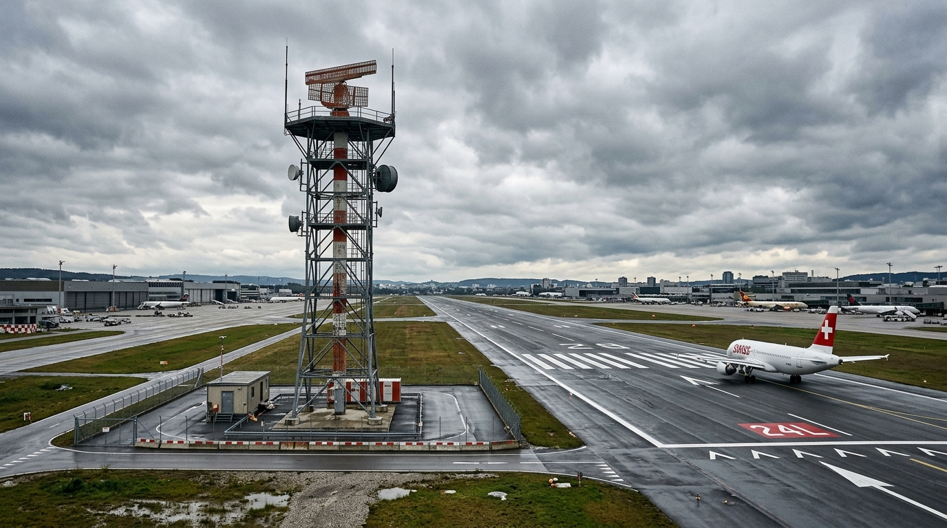 Tour radar sur un aéroport international