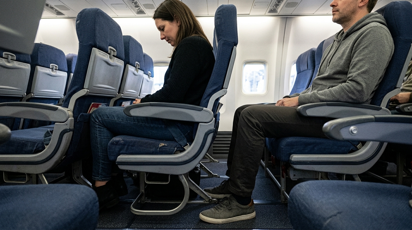 Comparaison espace jambes siège économique avion